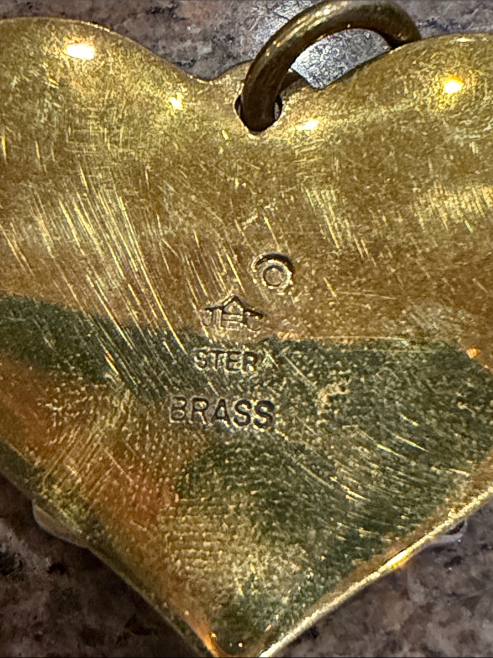 Jeep Collins Brass & Sterling Silver Heart Butterfly 🦋 Pendant - Picture 5 of 6